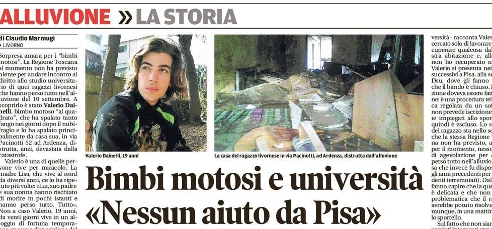 Ecco il bando universitario per i bimbi motosi 