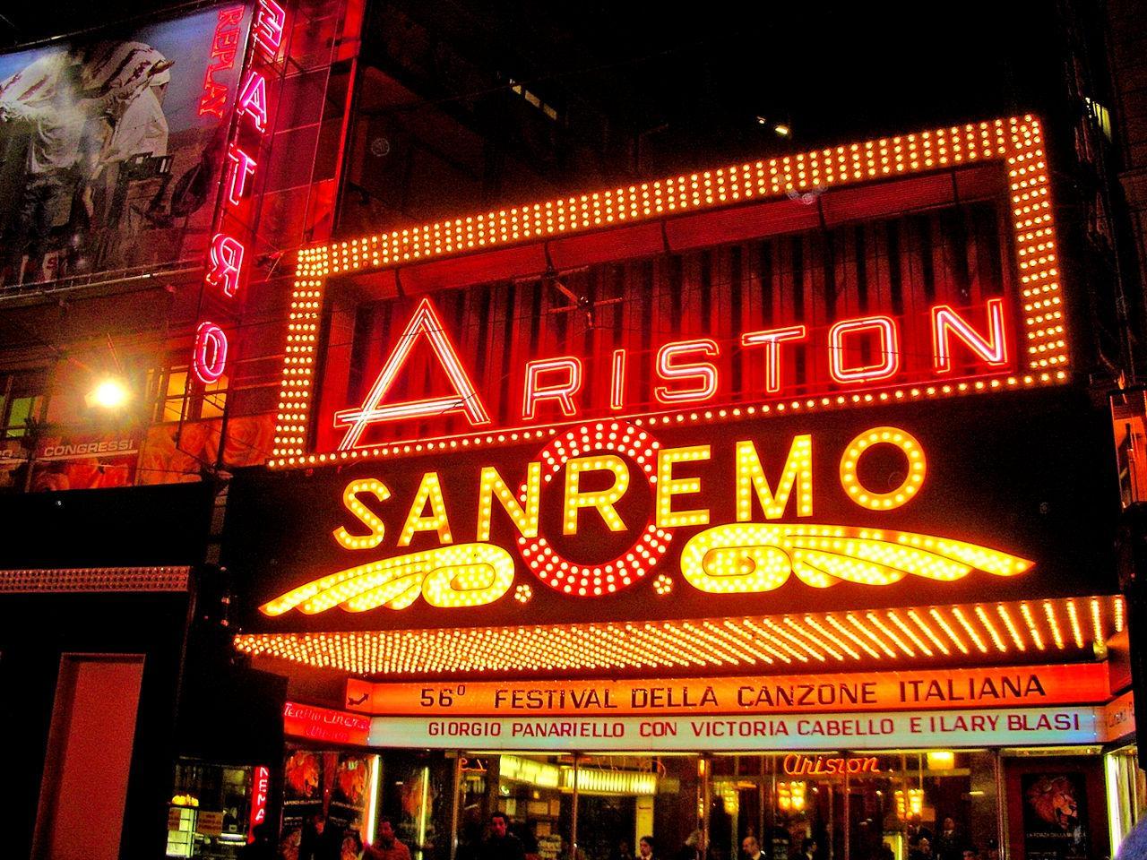Il teatro Ariston a Sanremo