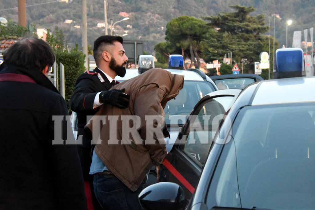 Il momento dell'arresto di Marco Casonato (Foto Cuffaro)