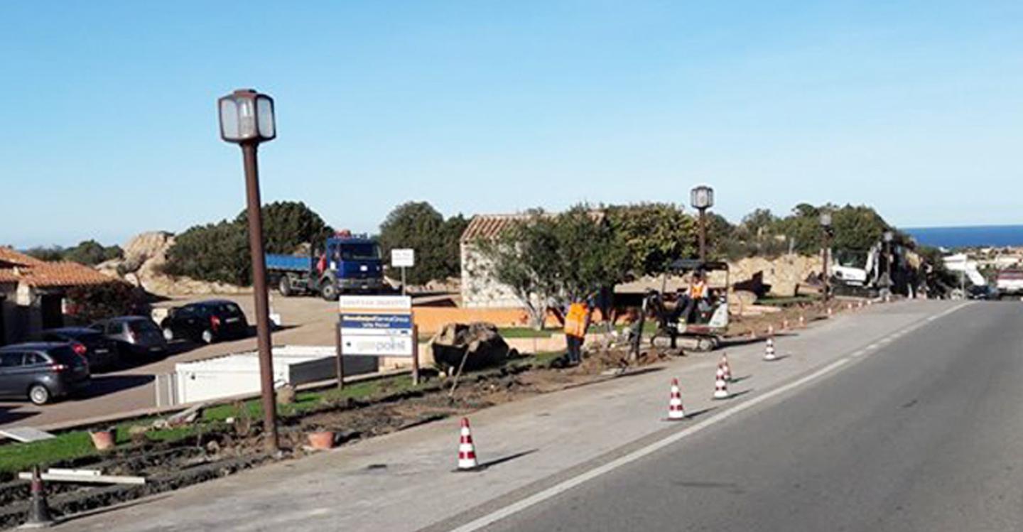 A Liscia di Vacca lavori sui marciapiedi