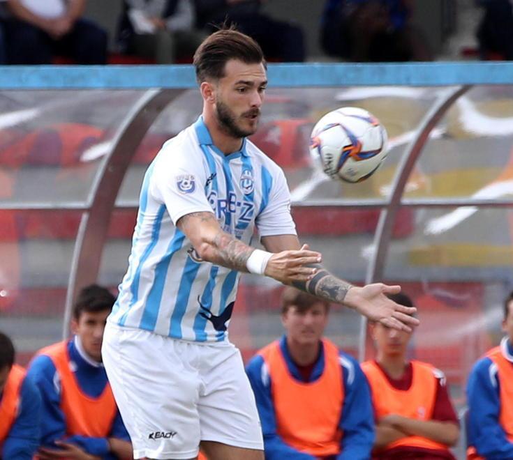 Mitta, autore del gol del Montecatini,  in azione