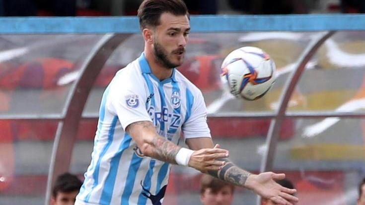 Mitta, autore del gol del Montecatini, in azione