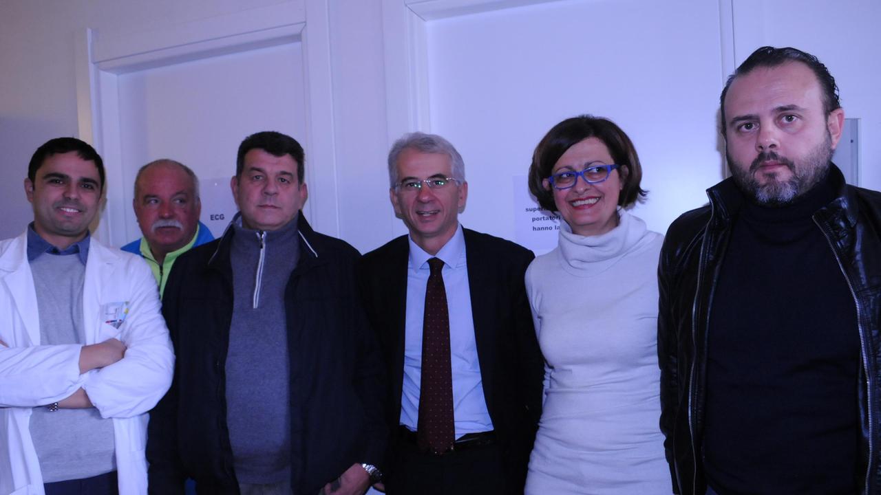 Il sottosegretario Cosimo Ferri insieme ai promotori della giornata di prevenzione ictus