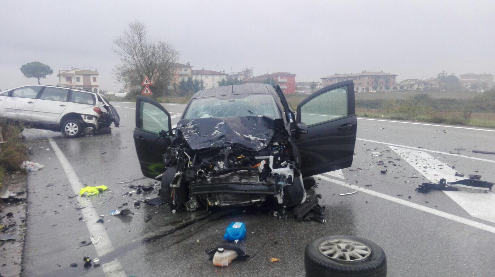 Le auto coinvolte nell'incidente
