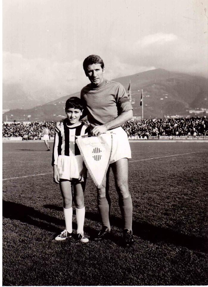 Sergio Castelletti e il giovane tifoso