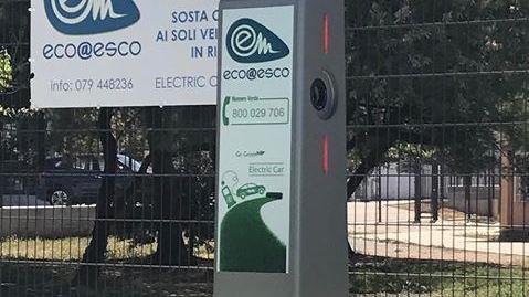 L’ecopoint per ricaricare i nuovi veicoli elettrici