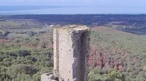 La torre di Donoratico vista dall'alto