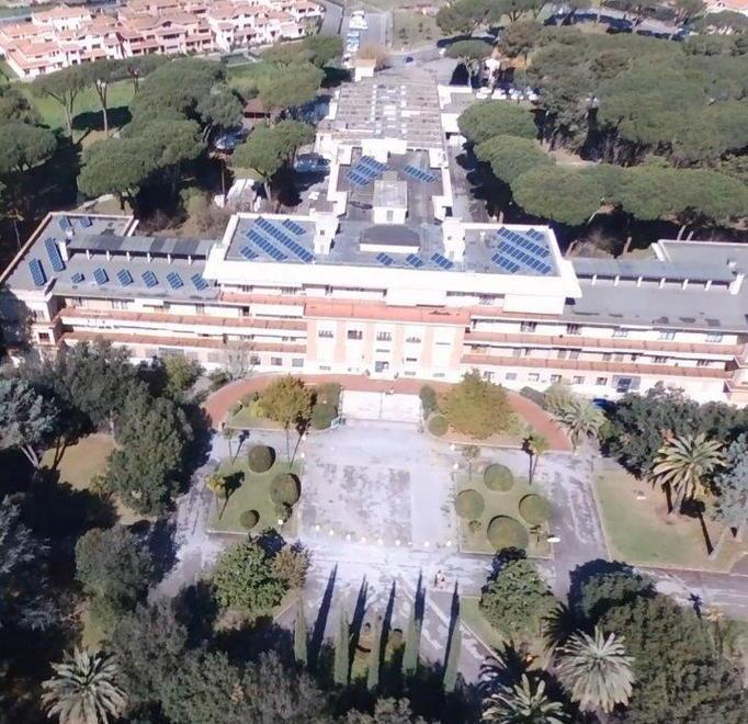 Una veduta aerea di Villa Pizzetti realizzata da Pietro Magro, dipendente dell'Asl, con un drone in occasione della Giornata del Fai nella primavera del 2017
