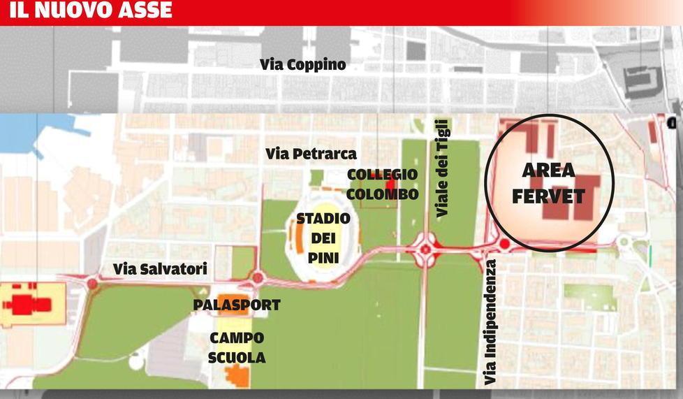 Il tracciato dell’asse lunedì al voto del consiglio 