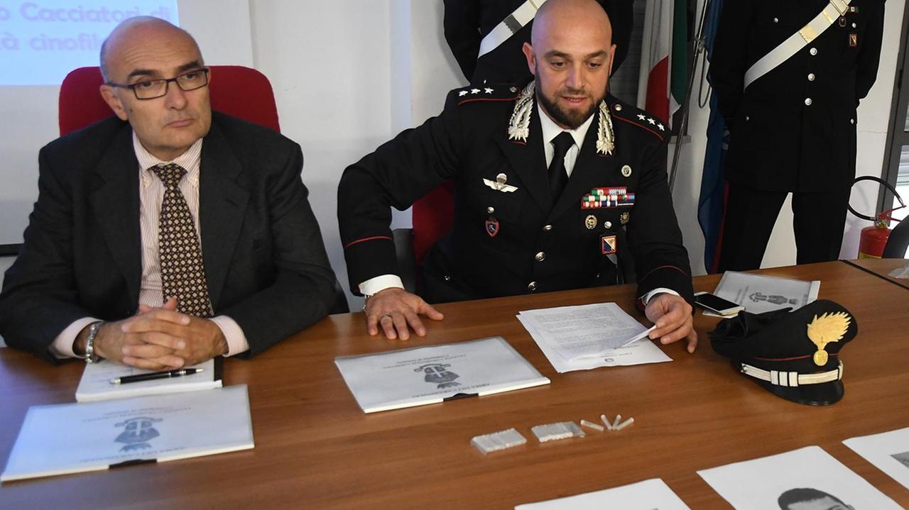 La conferenza stampa al Comando dei carabinieri