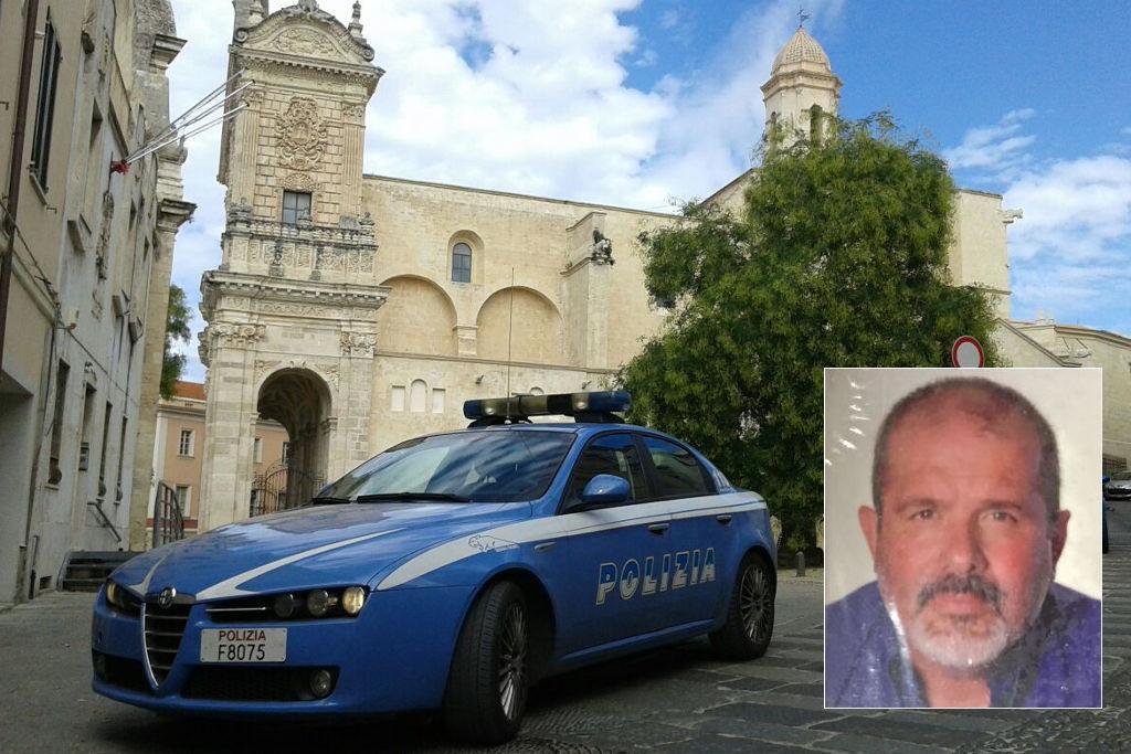 Il centro storico di Sassari e, nel riquadro, Gianni Zirottu