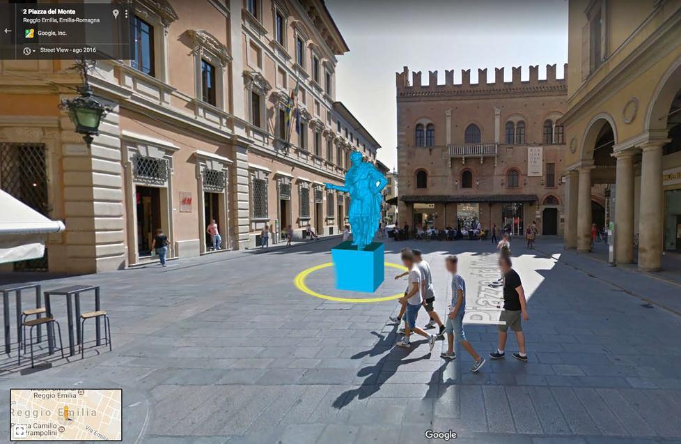 In piazza del Monte la statua in “3D” di Marco Emilio 