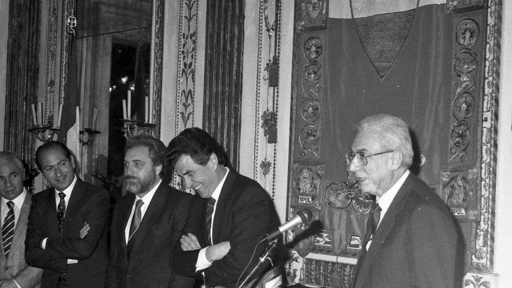 Nella foto Piero Baccelli accanto a Francesco Cossiga