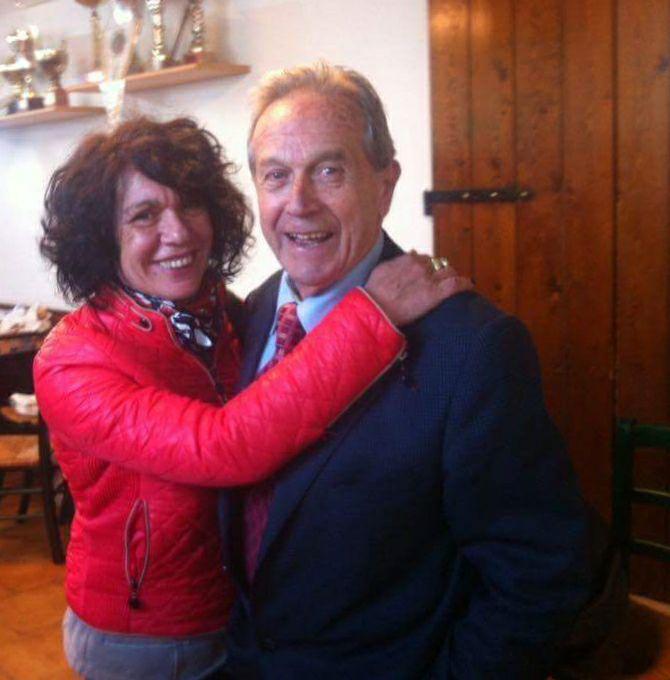 Il senatore Cortesi con la figlia, Marzia (foto da Facebook)