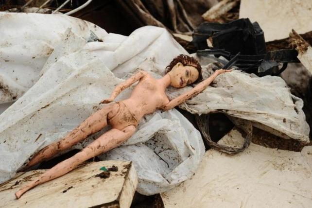 Un'immagine simbolo del passaggio del Ciclone Cleopatr