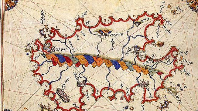 La Sardegna disegnata nel 1513 dal geografo arabo Piri Reis