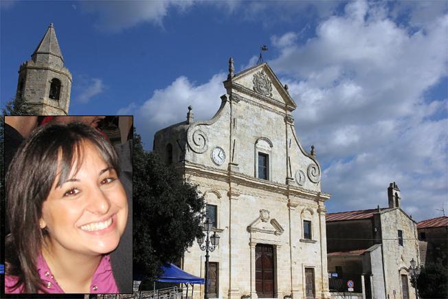 Ilaria Mulas e la chiesa parrocchiale di Ploaghe