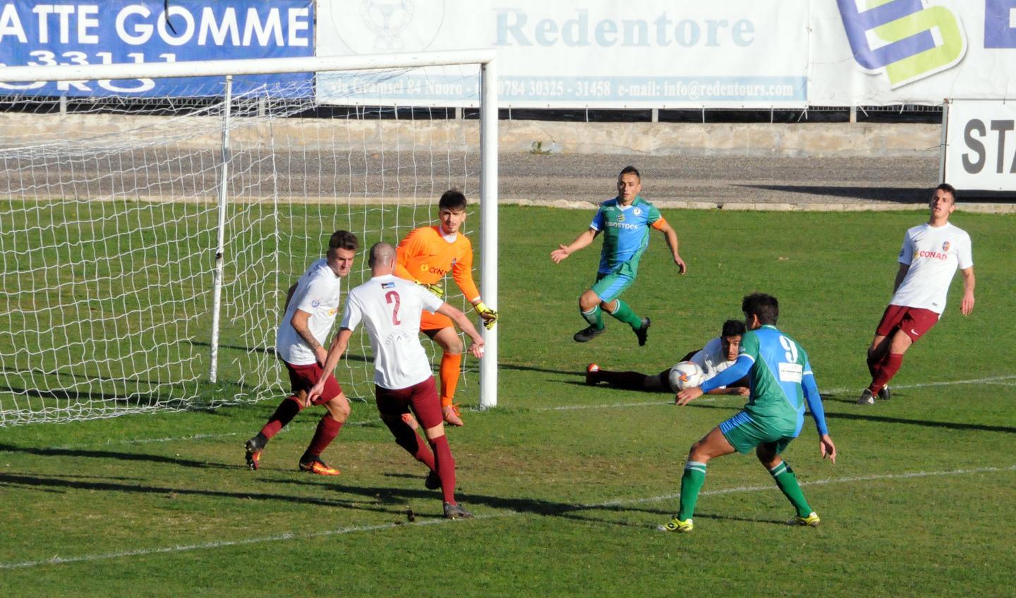 Nuorese, cinque pesanti schiaffi a Rieti 