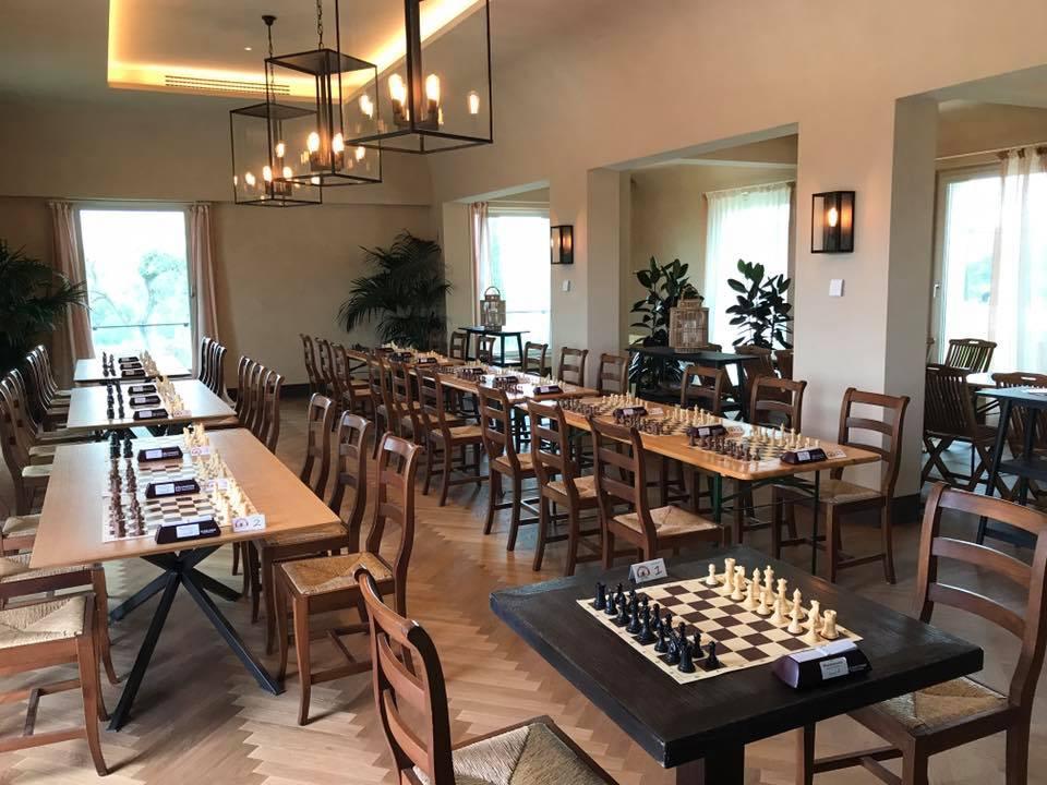 La sala di gioco pronta al torneo di Val delle Rose dello scorso 23 luglio