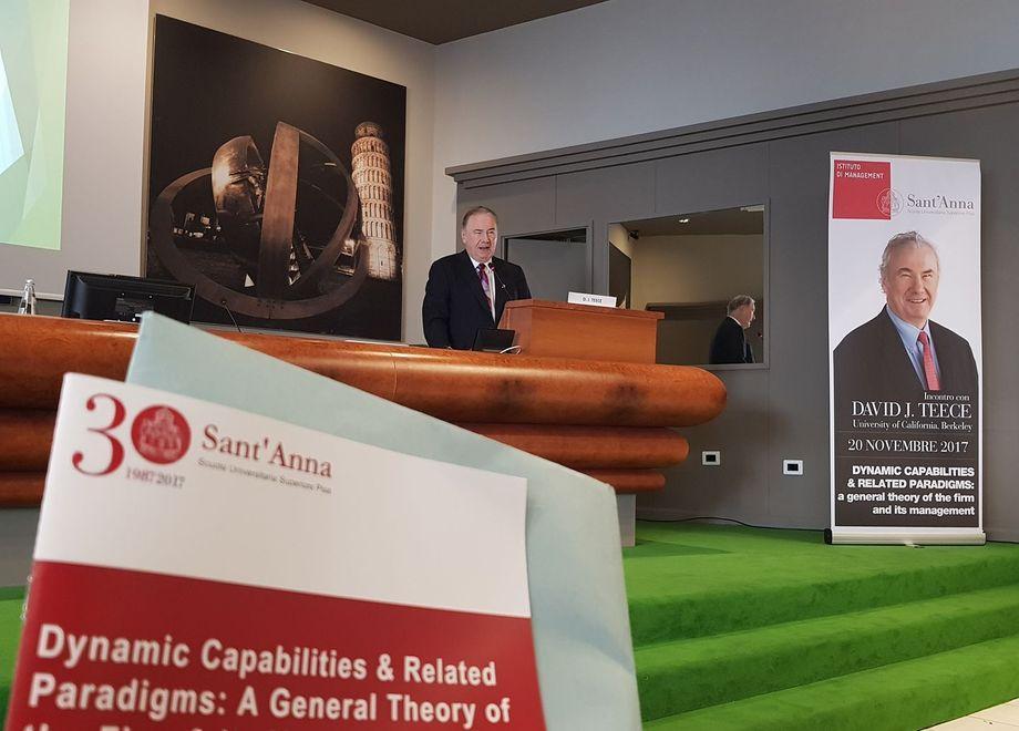 David Teece a Pisa per i 30 anni del S. Anna