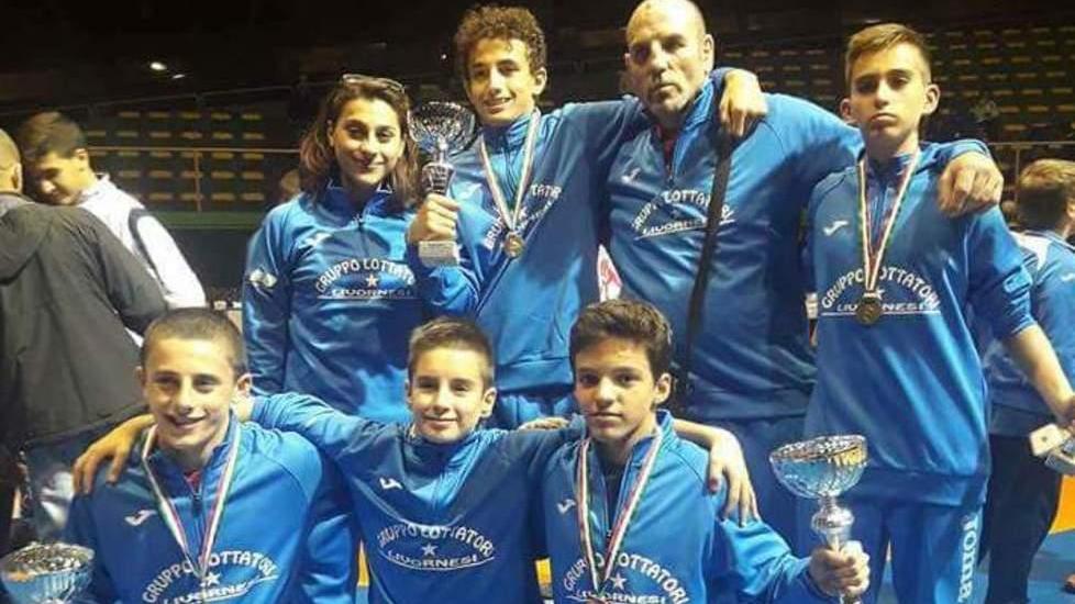 I tre moschettieri d’oro del Gruppo Lottatori