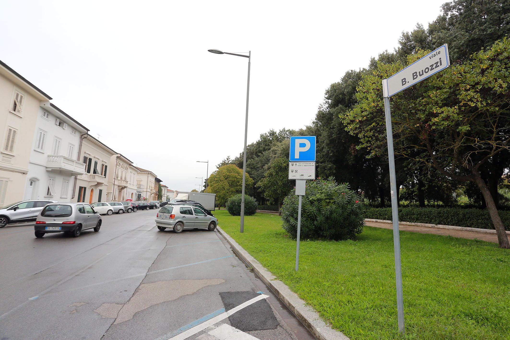 Viale Buozzi e il parco della Rimembranza a Empoli