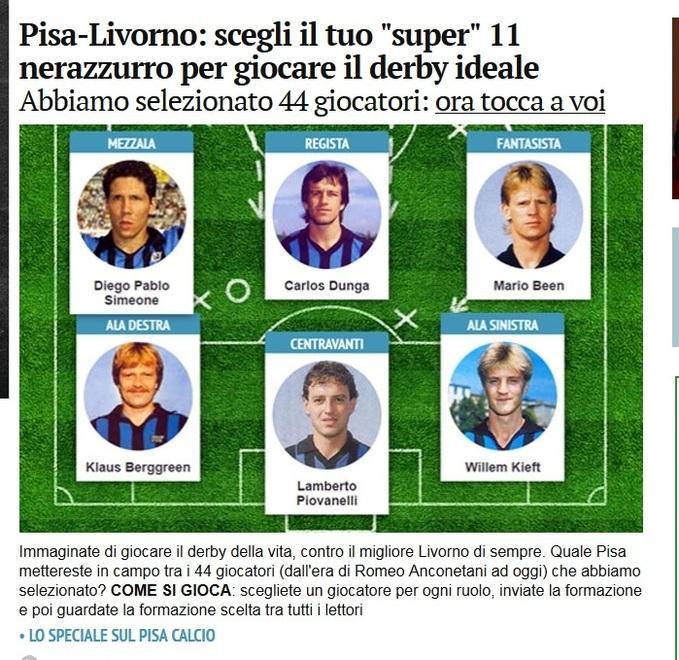 Scegliete il super-undici per il derby 