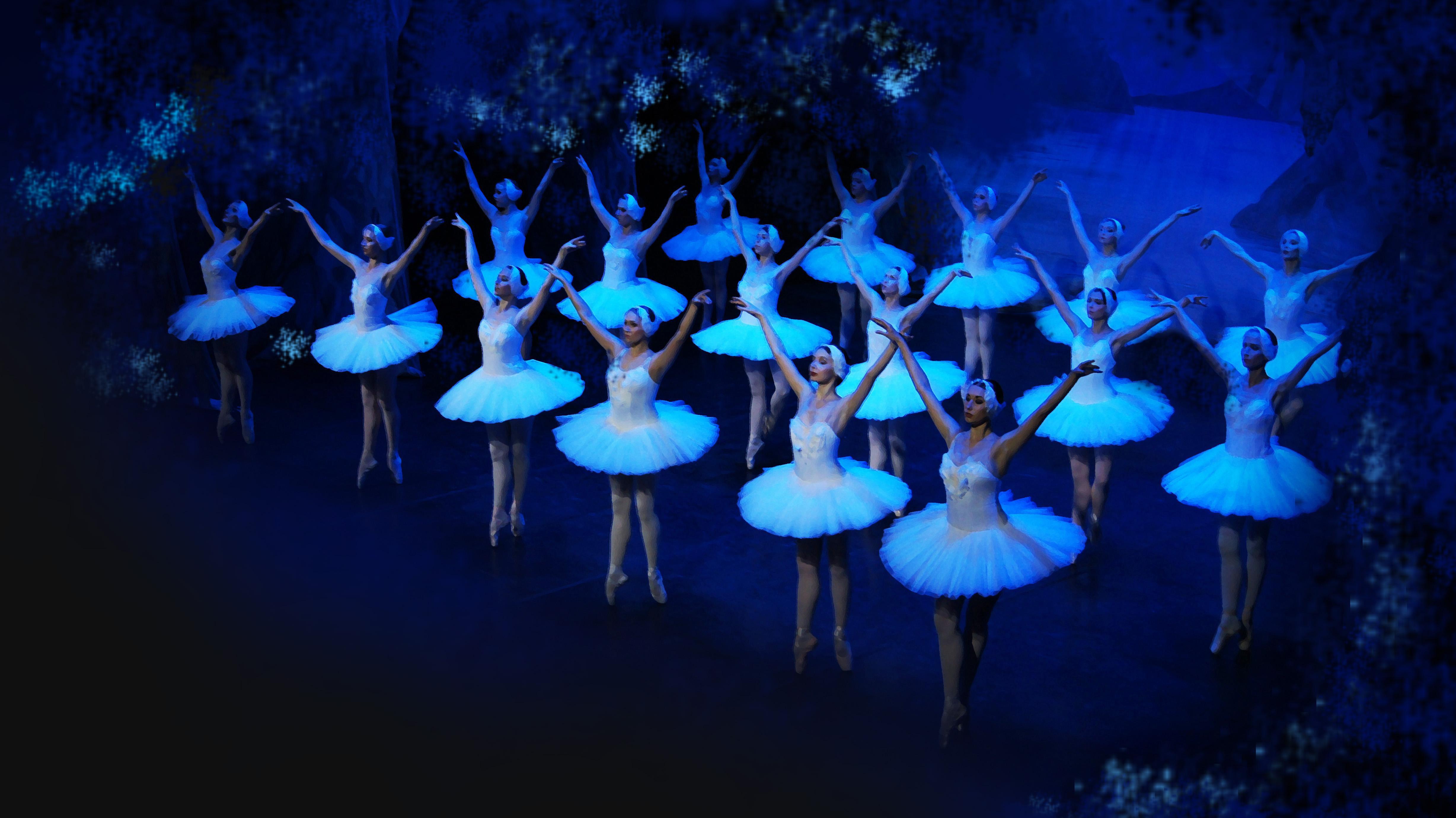 Una scena del Lago dei cigni del Balletto di San Pietroburgo