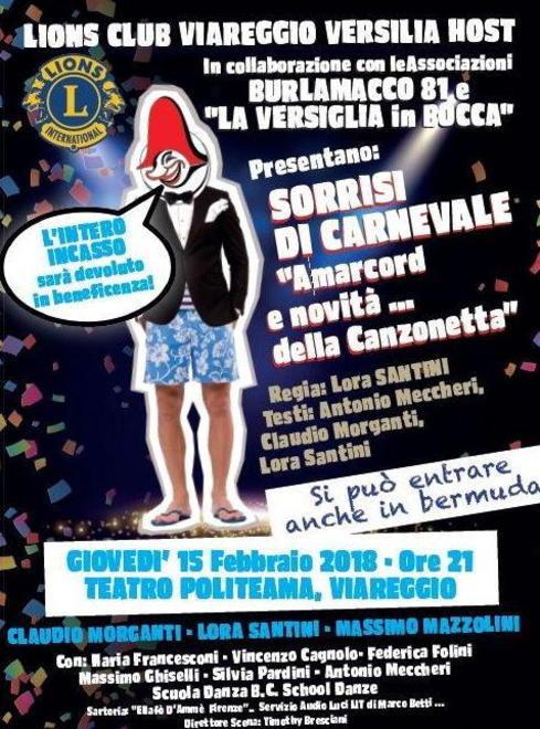 La locandina originaria della Canzonetta con l'immagine "contestata" di Burlamacco