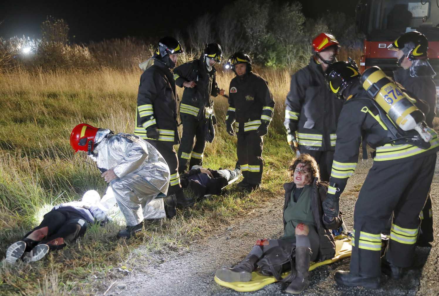 Uno dei momenti della simulazione (Foto Muzzi)