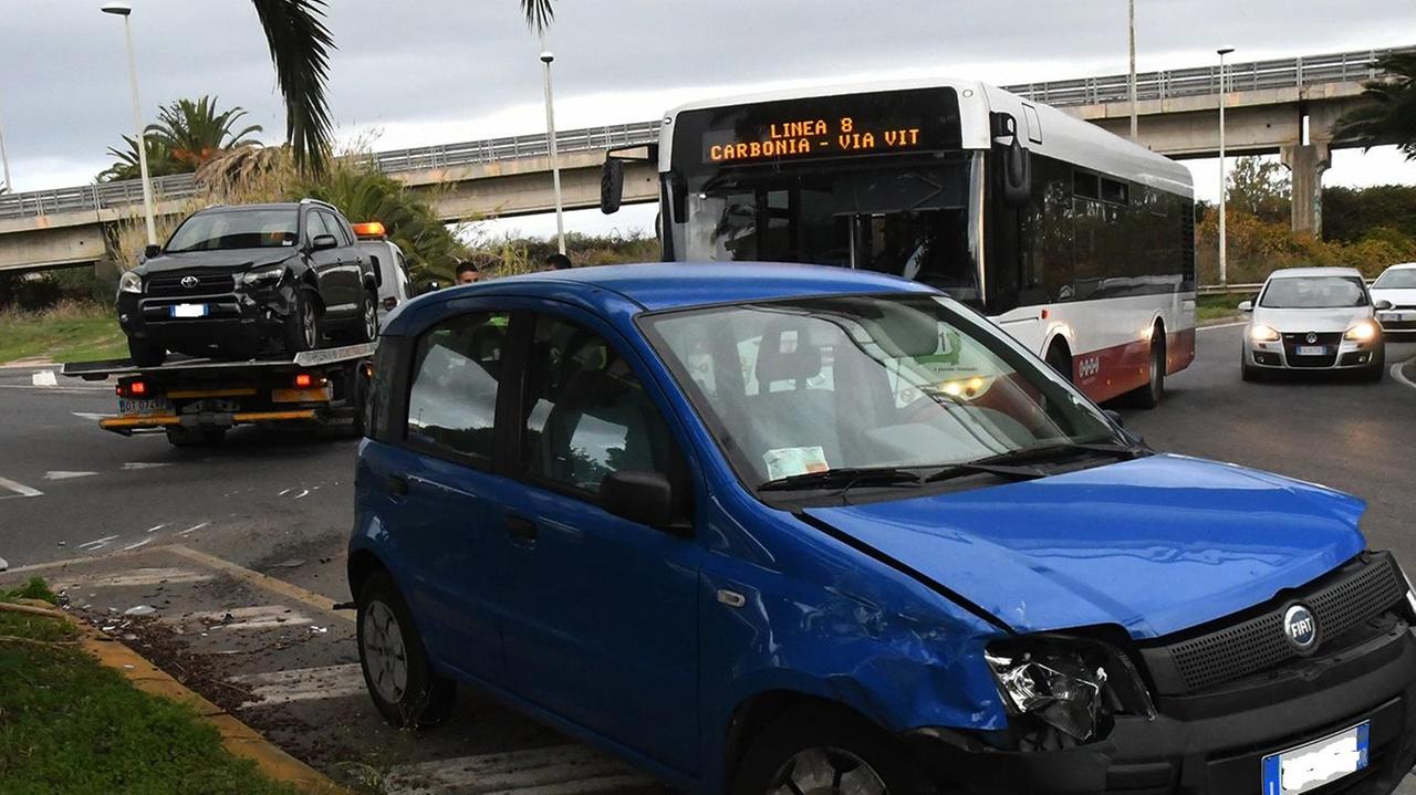 Le auto coinvolte nell'incidente