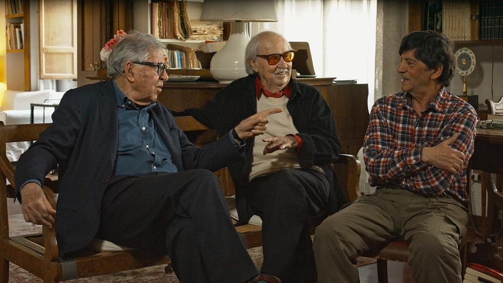 I fratelli Taviani e Gavino Ledda nel film di Naitza