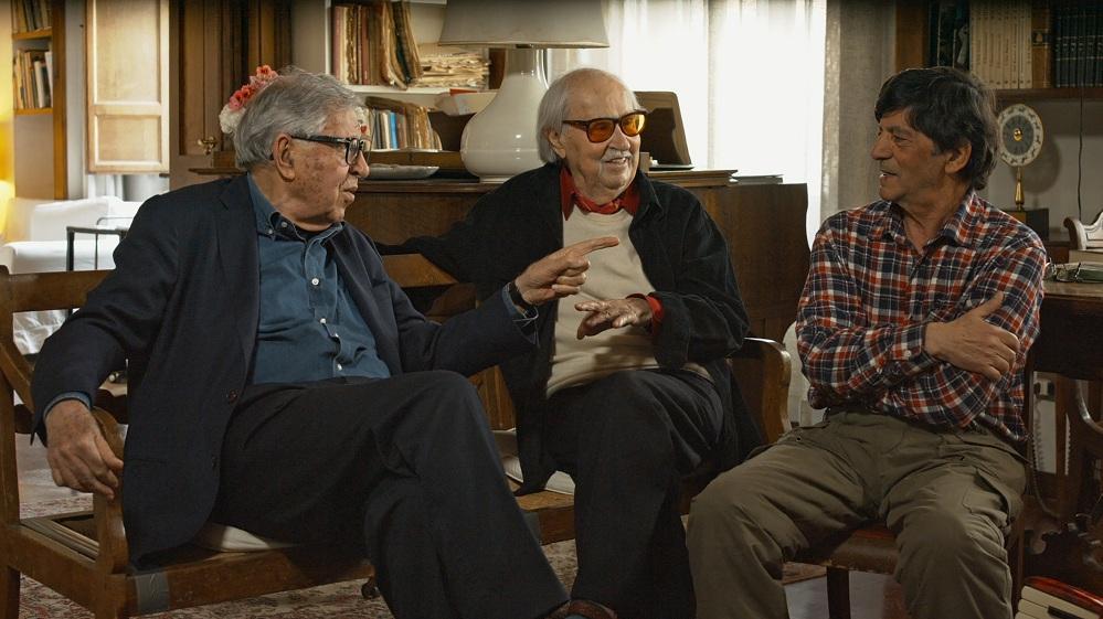 I fratelli Taviani e Gavino Ledda nel film di Naitza
