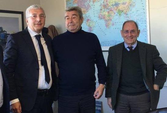 Da sinistra Marco Arturo Romano, Aldo Spinelli e il ragionier Mauro Malatesta