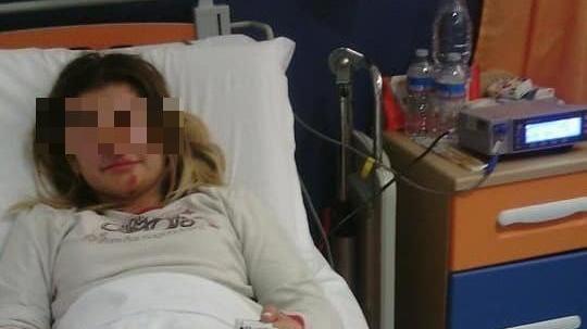 La bambina al pronto soccorso dopo l'investimento in via Genova
