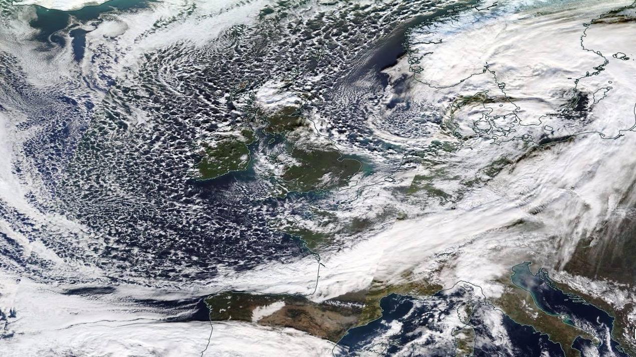 Un'immagine della perturbazione dal satellite
