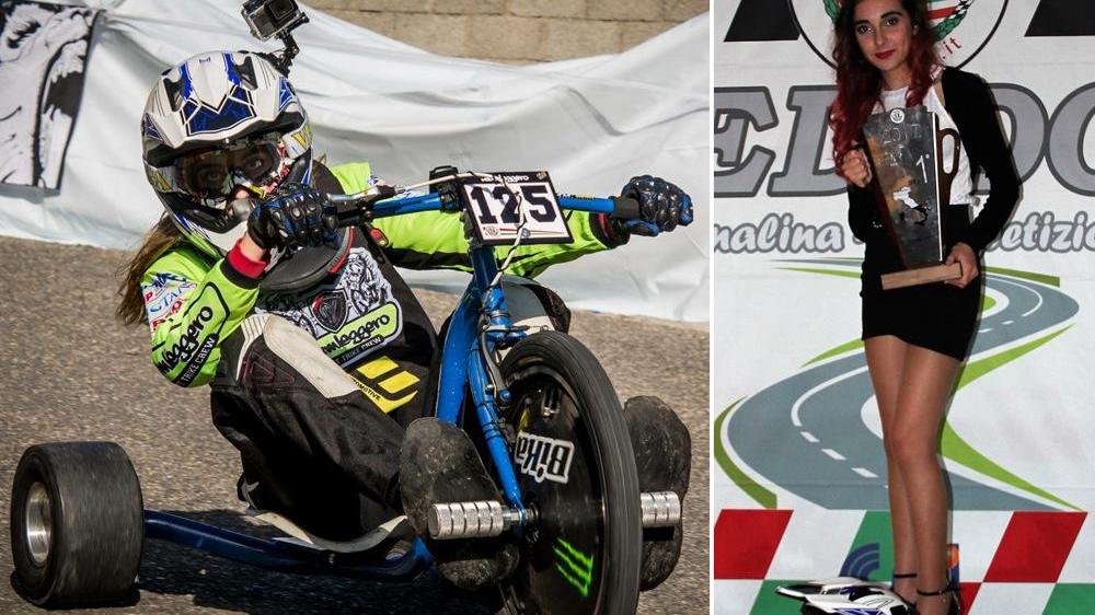 Erika, la campionessa sul triciclo: «Il nome è giusto ma va a 70 all’ora»