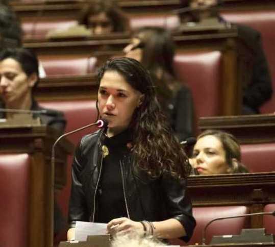 Alice Masala durante il suo intervento alla Camera il 25 novembre