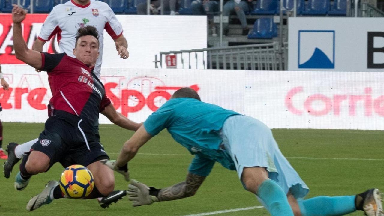 Giannetti anticipato dal portiere del Pordenone