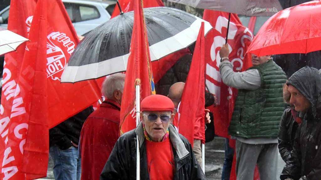 Una protesta dei lavoratori