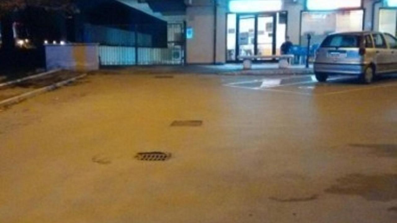 Il parcheggio dov'è avvenuto l'incidente