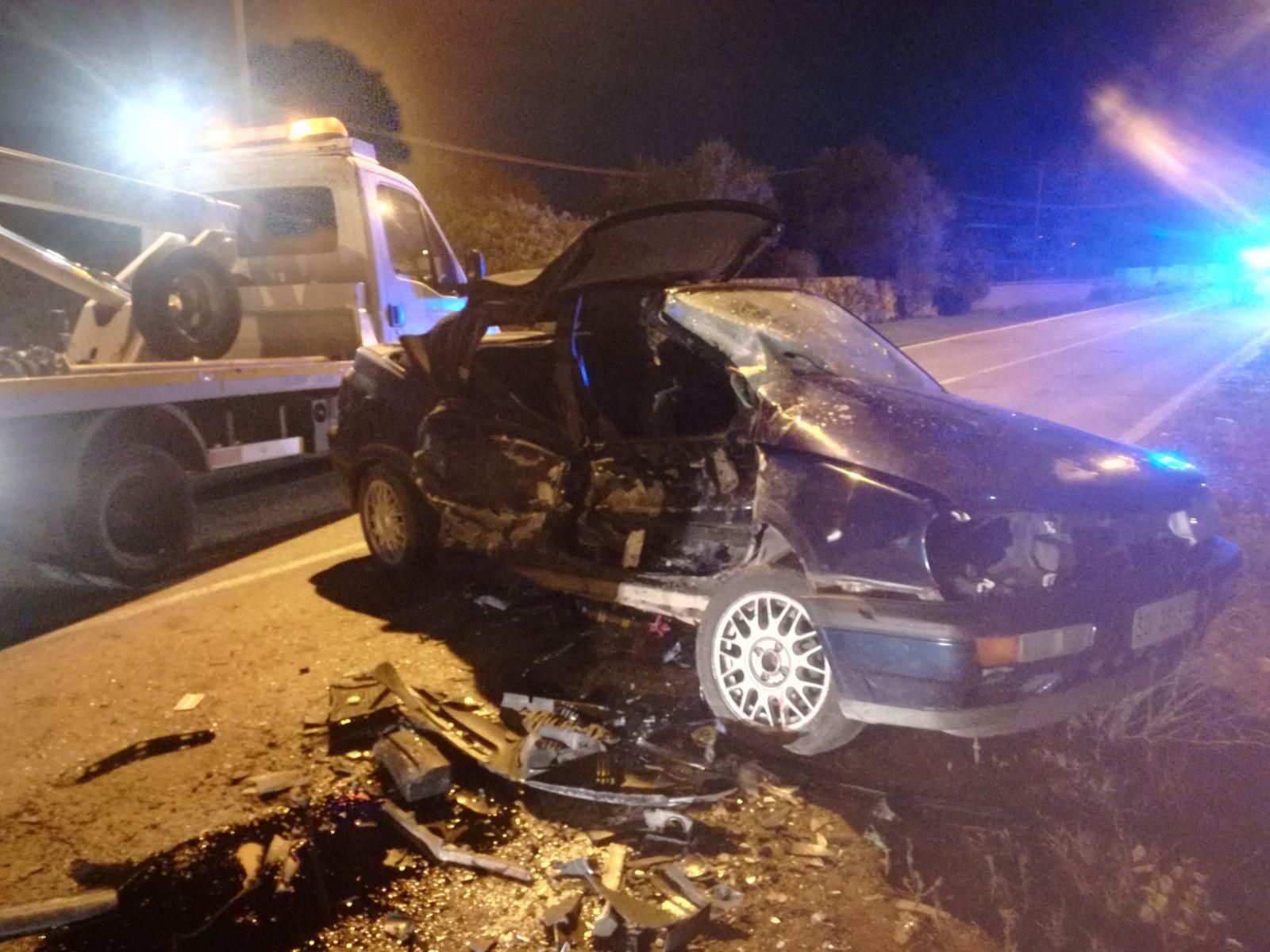 La Golf coinvolta nell'incidente