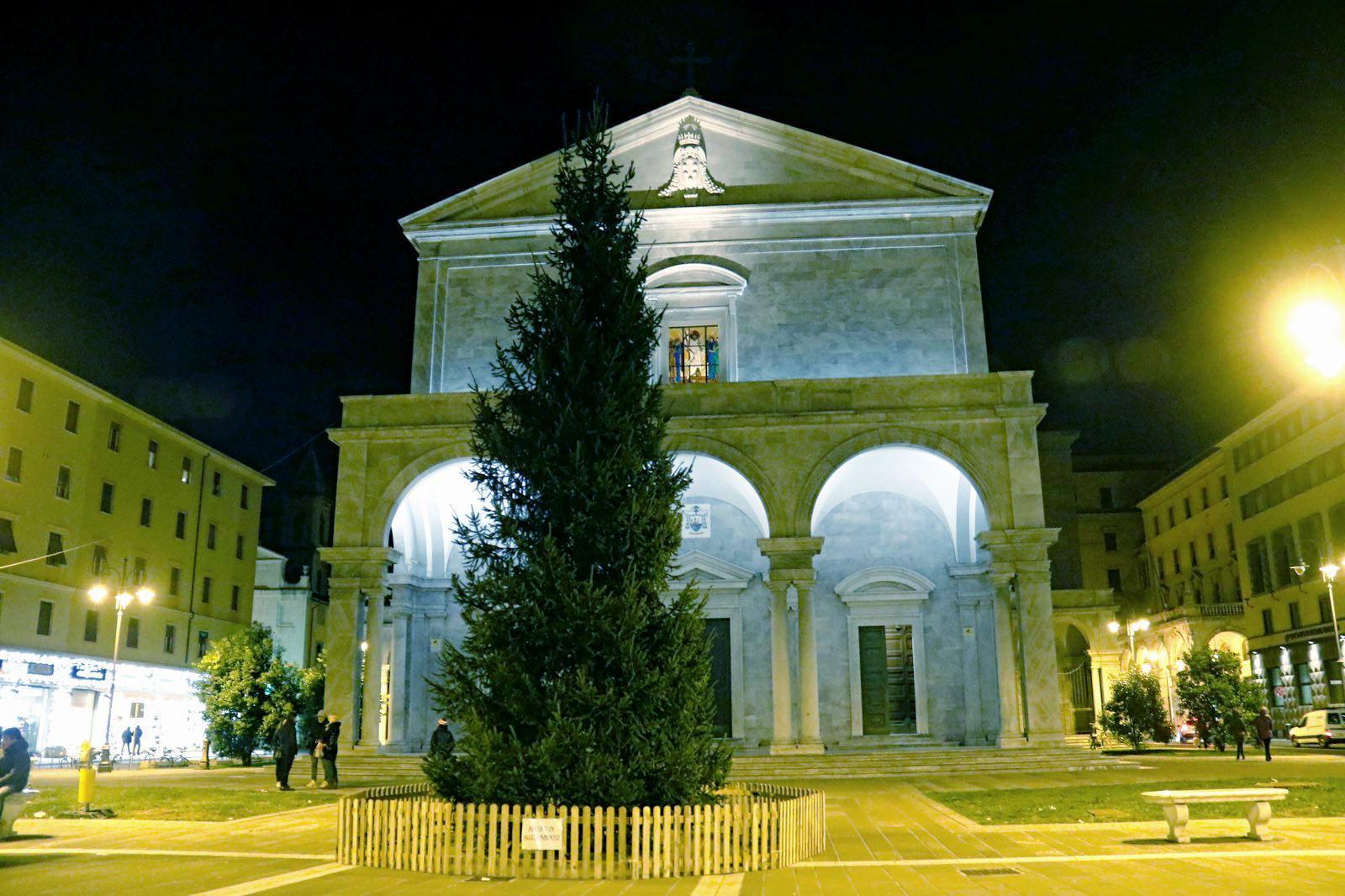 In piazza Grande è arrivato l’albero di Natale