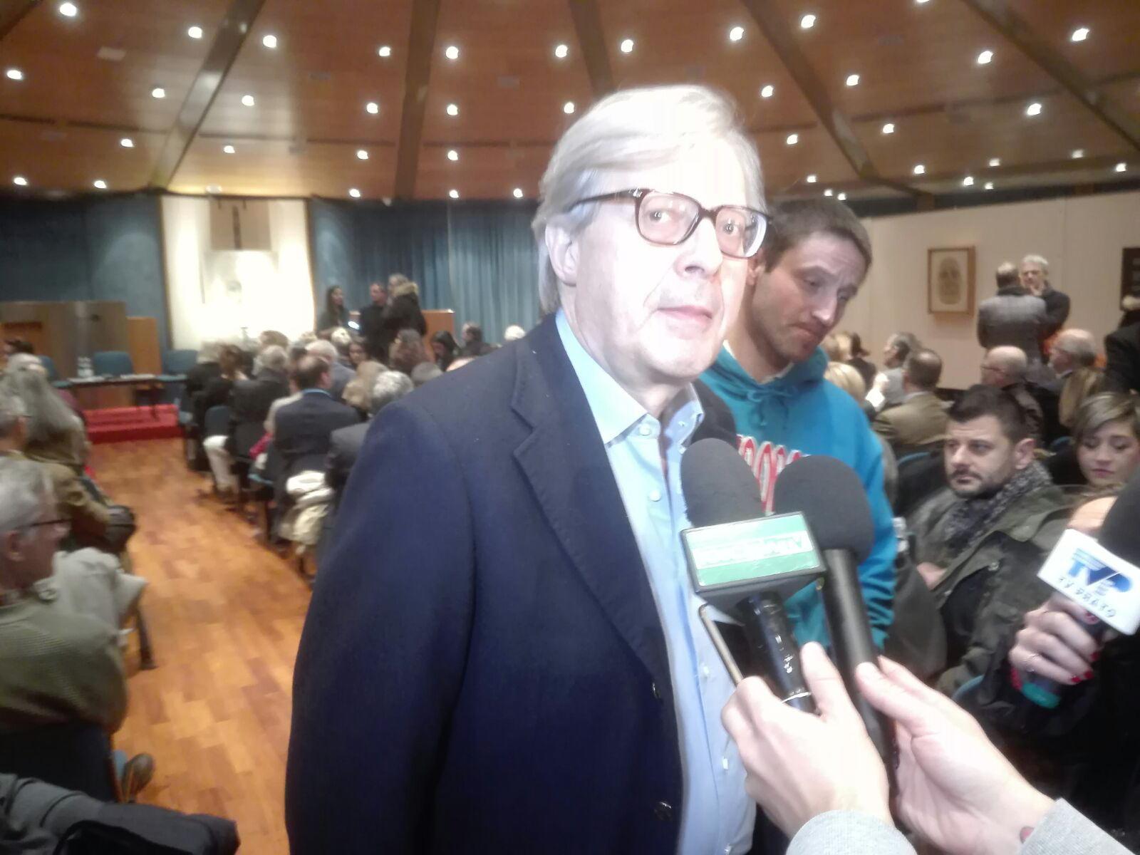Il critico d'arte Vittorio Sgarbi da FarsettiArte