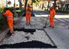 Lavori in corso in via Zeffiro
