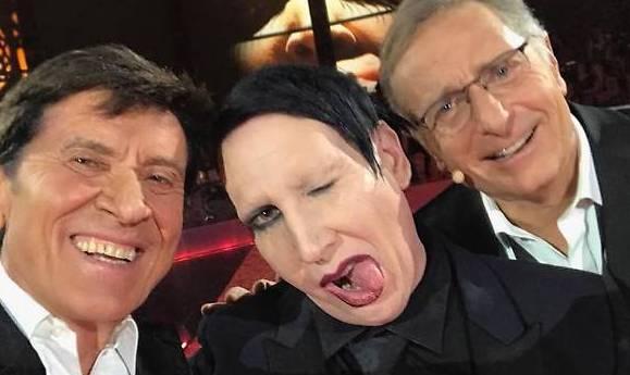 Morandi con Marilyn Manson da Bonolis