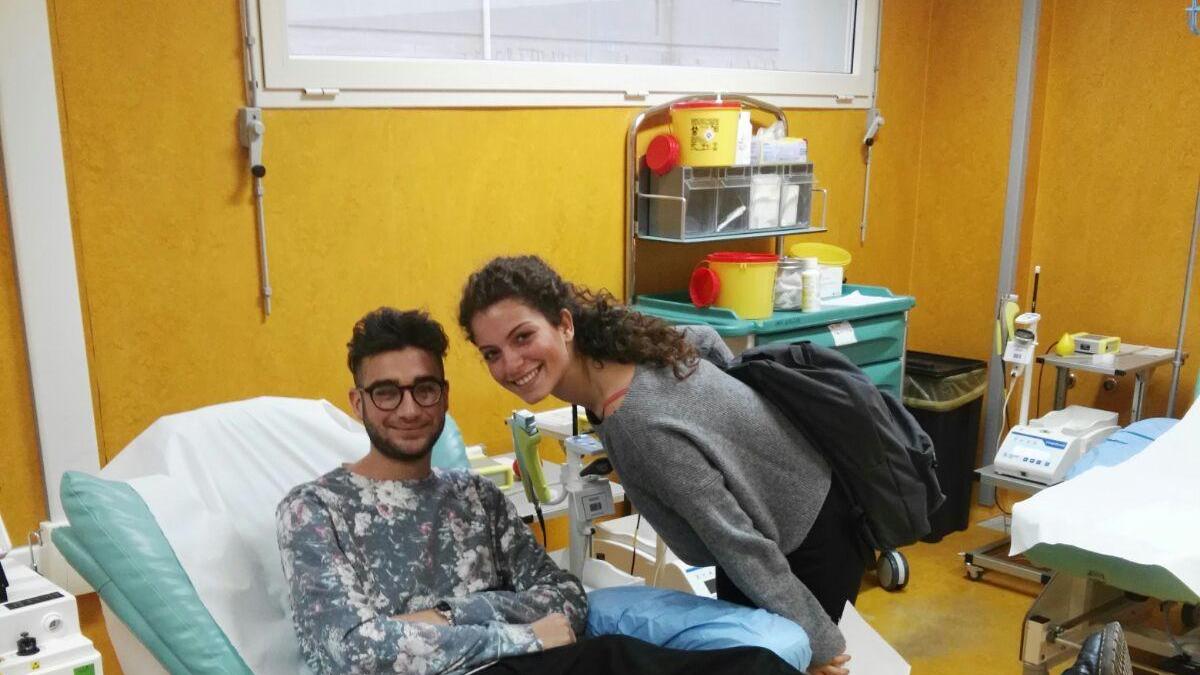 Andrea Di Bennardo e Agnese Butelli, studenti alla loro prima donazione