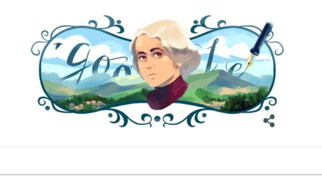 L'omaggio di Google a Grazia Deledda: un doodle a 91 anni dalla vittoria del Nobel 