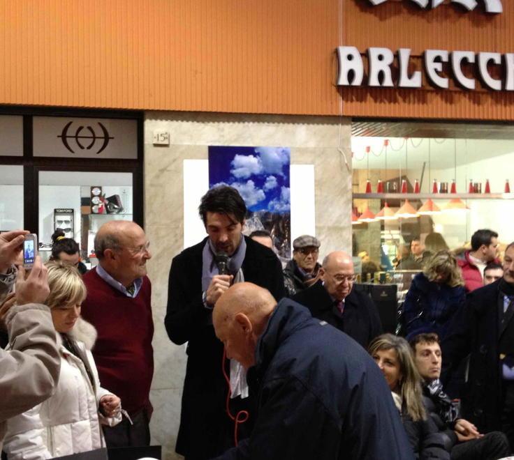 Elio Fabrizi in una immagine con Gigi Buffon