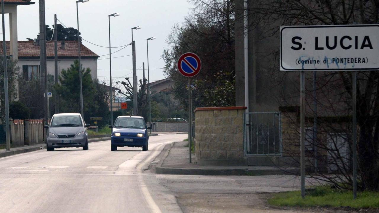 L’ingresso della frazione Santa Lucia nel comune di Pontedera